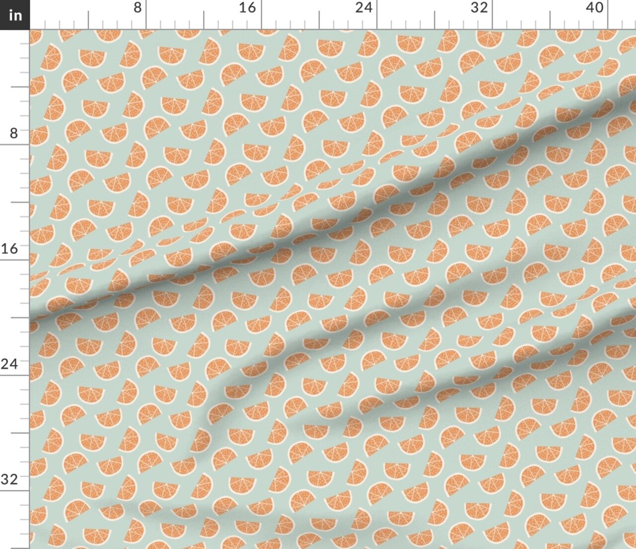 Retro Fruit Summer Sunshine Grapefruit Oranges Beach Blue Orange Pool Custom Printed Fabric by Spoonflower Various Fabrics by the Yard or Fat Quarter